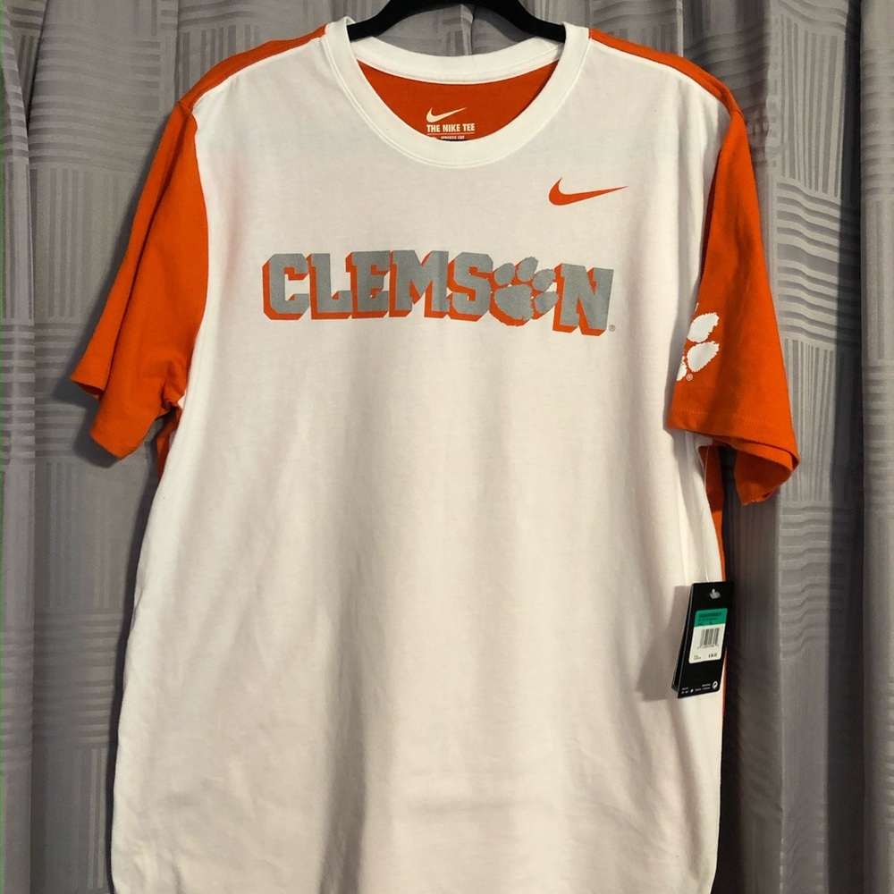 Clemson Nike t-shirt unisex orange and white